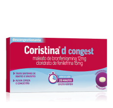 Embalagem de Coristina d PRO com 4 comprimidos.