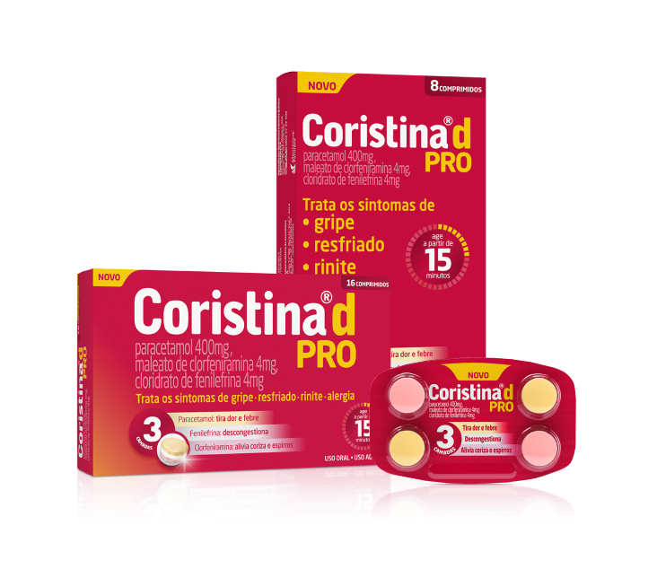 Embalagens de Coristina® d PRO.
